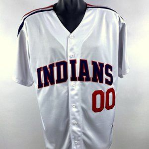 CLEVELAND INDIANS #00 HAYES, #13 CERRANO Sewn Jersey WHITE Major League